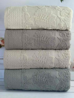 Набір махрових рушників Hazangulu з 4-х штук 50х90 см, модель 18