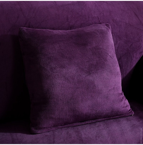 Наволочка декоративная HomyTex микрофибра 45x45 см Фиолетовая