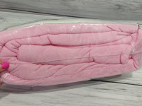 Простынь махровая Bestclass Home 160x200+25 см на резинке с наволочками, розовая