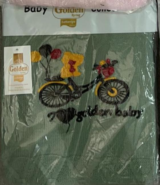 Плед детский двухсторонний Golden Bike green 80x120 см