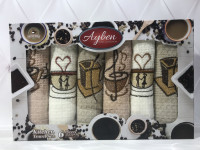 Набор вафельных кухонных полотенец Ayben из 6 шт. 38х58 см., модель 2