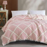 Муслиновое покрывало Moss Home 230x250 см Ромбы крем - пудра