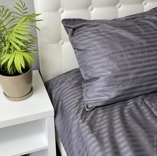 Постельное белье SoundSleep Stripe Sense Graphite сатин-страйп евро