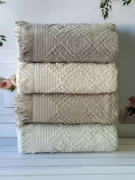 Набір махрових рушників Hazangulu із 4-х штук 70х140 см, модель 11