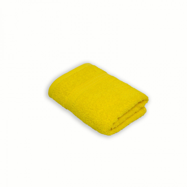 Махровое полотенце Home Line бордюр желтое 40x70 см
