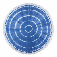 Полотенце Barine Pestemal Swirl Roundie Blue D-150 см