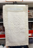 Набір килимків з 2-х штук White Beige 50x60 см + 60x100 см модель 2