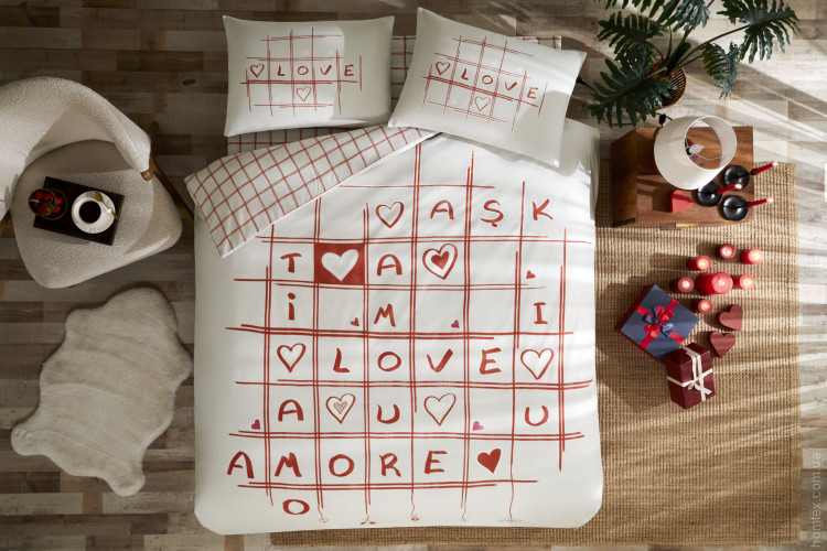 Постельное белье TAC Ранфорс Romenta kirm Glow евро 