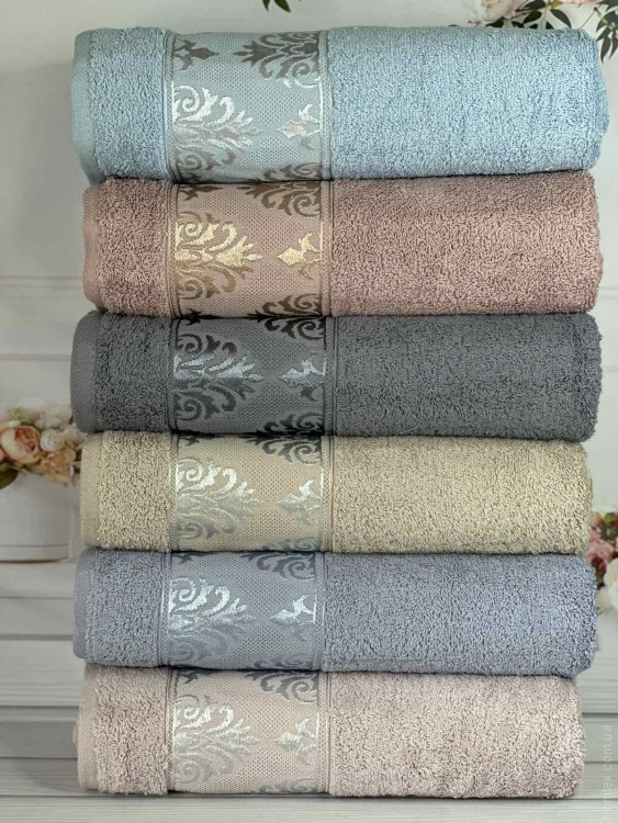 Набір махрових рушників Durul havlu із 6 шт. 70х140 см, модель 20