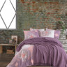 Комплект постельного белья с вафельным покрывалом 220x240 см Pike Set (ТМ New Home) Mina Mor