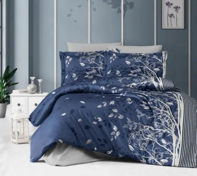 Постільна білизна First Choice Living navy blue полуторна