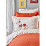 Набор постельное белье с покрывалом Karaca Home Elia pembe 2020-1 розовый евро 