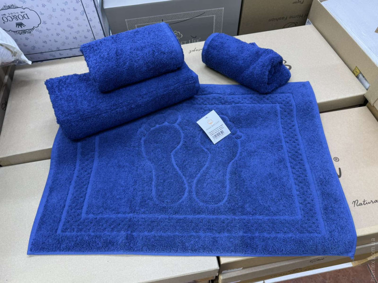 Набір махрових рушників для ніг Gold soft life 50х70 см з 6-ти шт. сині
