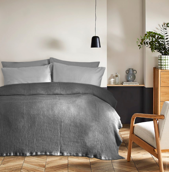 Покрывало Lotus Home Bellia antrasit 200х220 см