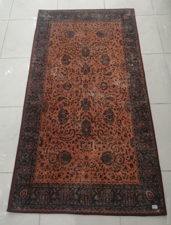 Килим безворсовий 80х150 см, модель 227 теракотовий