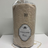 Махровая простынь на резинке Tivolyo Home Mahra Beige 180х200 см