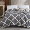 Муслиновое покрывало Moss Home 230x250 см Ромбы крем - антрацит