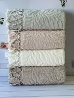 Набір махрових рушників Hazangulu з 4-х штук 70х140 см, модель 12