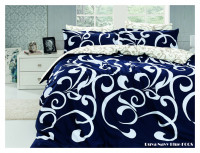First choice Softness Quilt Set Ruya Navy Blue набор с легким одеялом евро 