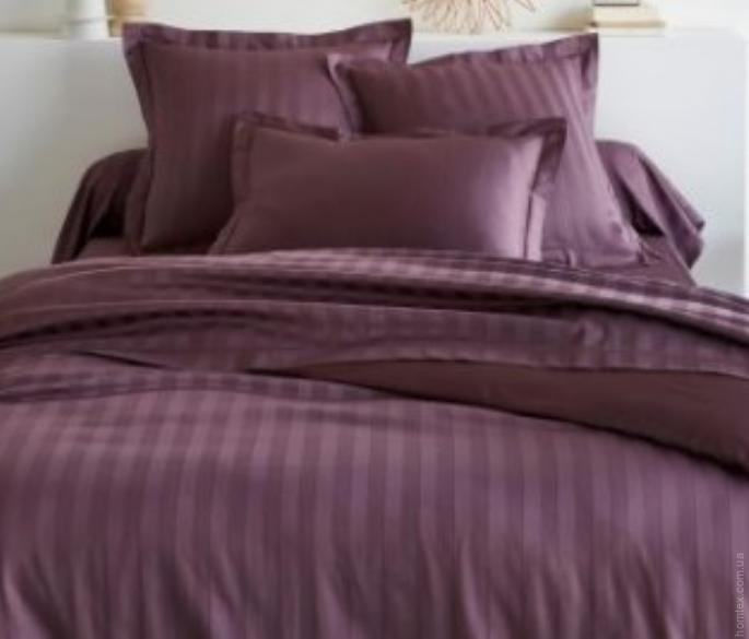 Набір наволочок Almira Mix страйп фіолетовий сатин (смуга 1 см) 70x70 см з 2 шт.