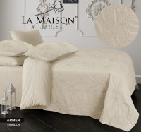 Постельное белье вареный хлопок La Maison Armen vanilla евро с объемным рисунком