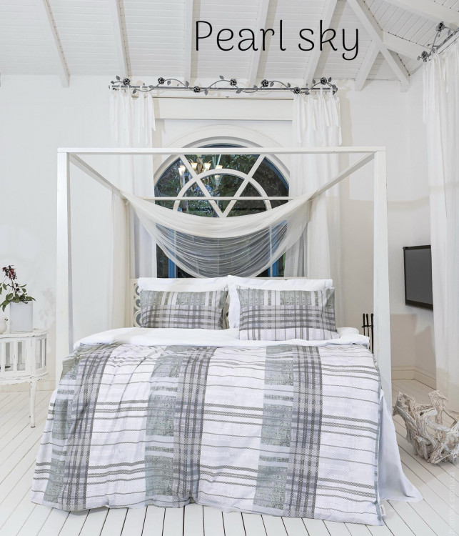 Постільна білизна Altinbasak Pearl sky ранфорс євро Постільна білизна Altinbasak Pearl sky ранфорс євро