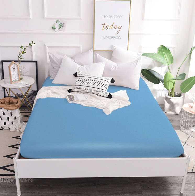 Простынь на резинке Mirson 19-309 Camellia махра 60x120 см. + 25 см Простынь на резинке Mirson 19-309 Camellia махра 80x160 см. + 25 см