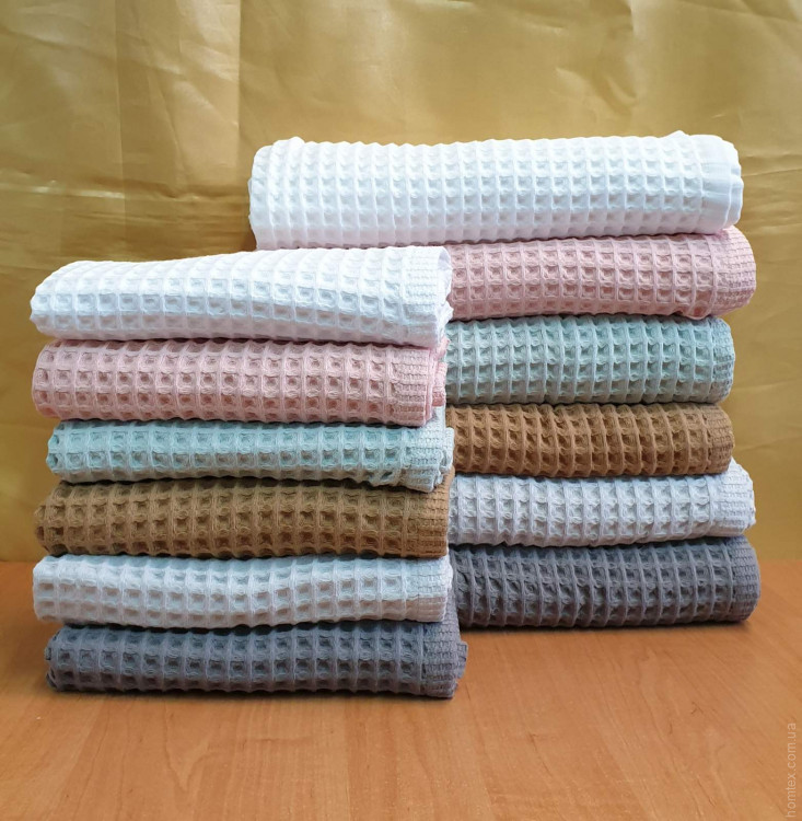 Набор вафельних полотенец Madame Coco 50x80 см+ 80x160 см серые