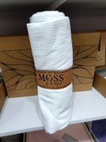 Вафельное покрывало - пике Moss Home 210х230 см молочное