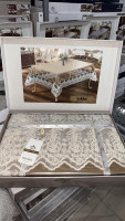 Скатерть силиконовая прямоугольная Maison Royale Lukka 160х220 см с кружевом, модель 4 Скатерть силиконовая прямоугольная Maison Royale Lukka 160х220 см с кружевом, модель 4
