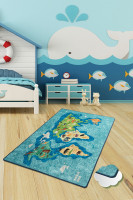 Коврик в детскую комнату Chilai Home Map Mavi 100x160 см