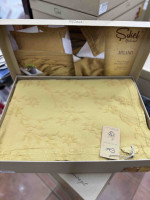 Покрывало хлопковое с наволочками Sikel Milano горчичное 240х260 см с наволочками
