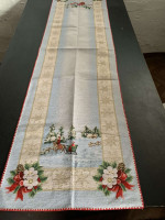 Скатертина гобеленова новорічна Alltex 40x180 см модель 1