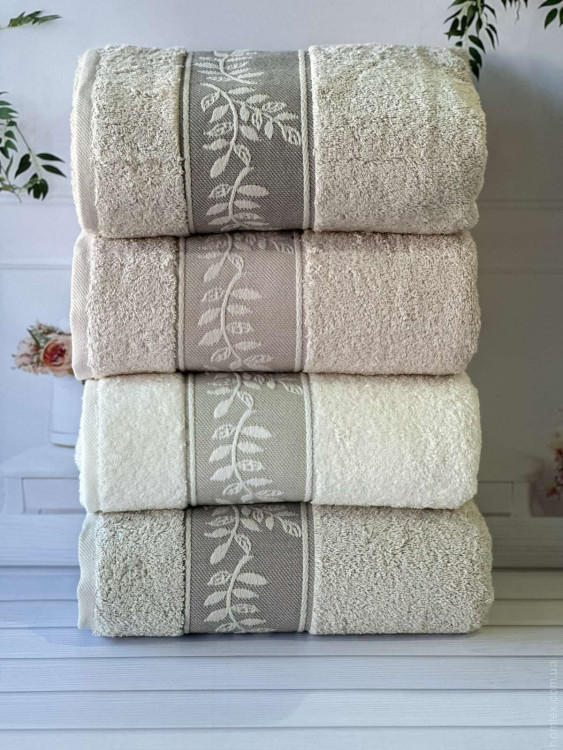 Набір махрових рушників Hazangulu із 4-х штук 70х140 см, модель 13 Набір махрових рушників Hazangulu із 4-х штук 70х140 см, модель 13