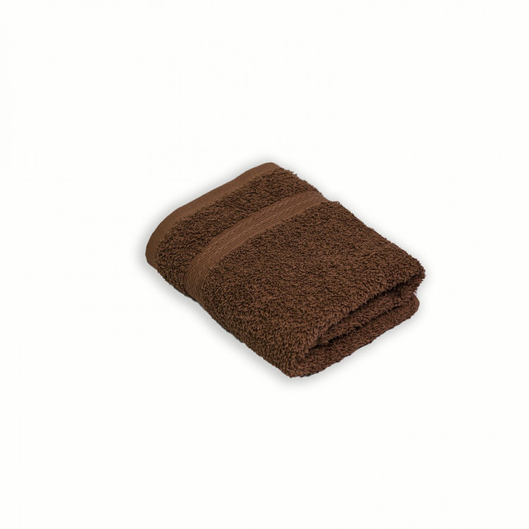 Махровое полотенце Home Line бордюр кофейное 40x70 см