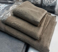 Набір махрових рушників Zeron з 3-х штук (40х70 см + 50х100 см + 70х140 см) бежеві