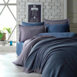 Постільна білизна Dantela Vita Tuana blue з пледом євро