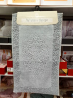 Набір килимків з 2-х штук White Beige 50x60 см + 60x100 см модель 4