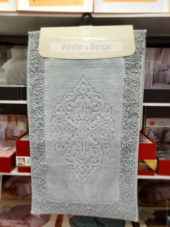 Набір килимків з 2-х штук White Beige 50x60 см + 60x100 см модель 4
