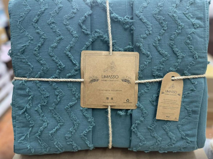 Постельное белье Limasso Zigzag Dark green евро