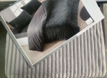 Постільна білизна Merinos Смужка велюр сіра євро
