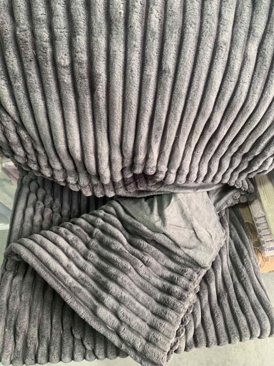 Постільна білизна Merinos Смужка велюр сіра євро