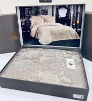 Покрывало жаккард DIAMOND GABRIELLA Dark bej 240x260 см