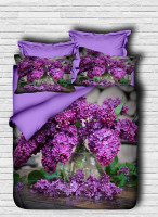 Постельное белье LightHouse ranforce 3D Purple Lilac евро
