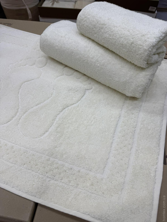 Набор махровых полотенец для ног Gold soft life 50х70 см из 6-ти шт. кремовые