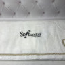 Махровое полотенце с золотой вышивкой 85х150 см. Soft cotton Sehzade золото
