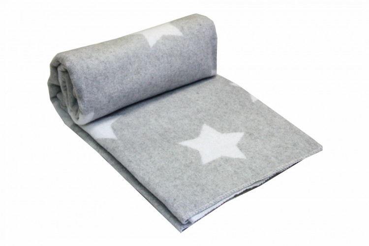 Одеяло Vladi детское Звезды серое 100x140 см  