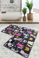 Набор ковриков для ванной Chilai Home PARK CAT BANYO HALISI DJT 60x100 см + 50x60 см
