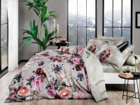Постельное белье TAC Digital saten Selva beige полуторный