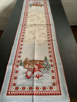 Скатертина гобеленова новорічна Alltex 40x180 см модель 2